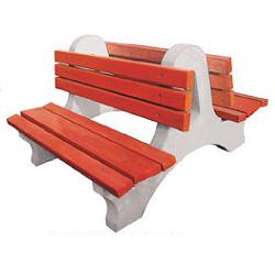 Double Side Chair Bench with Back Rest