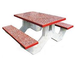 Rectangular Table with 2 Benches